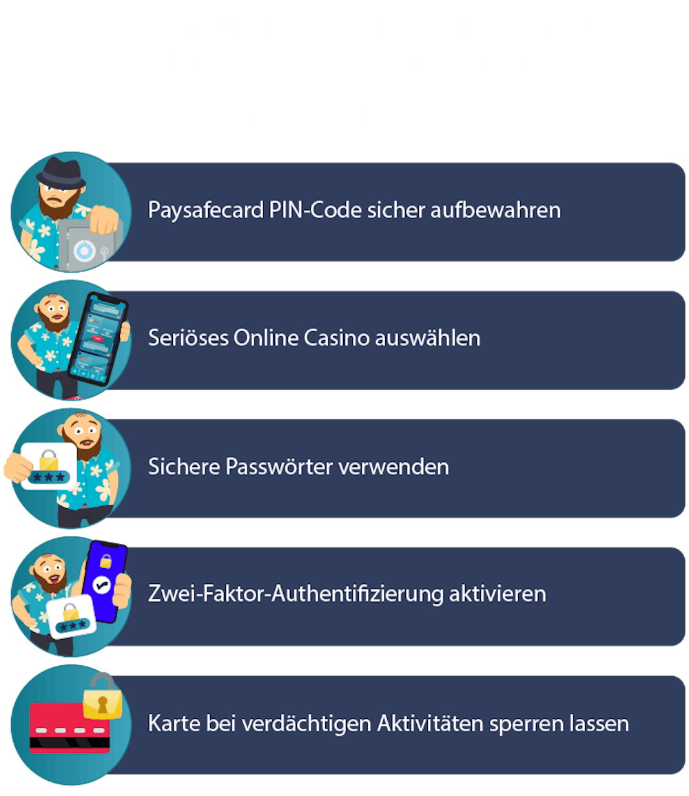 Relevanteste Regeln zur Sicherheit auf Paysafecard Casino Seiten