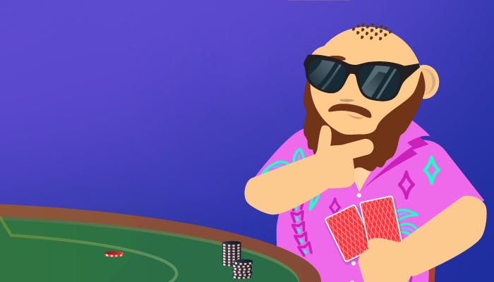 Chinese Poker Tisch mit Casinobernie, der die Chinese Poker Regeln erlernt.
