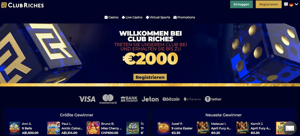 Club Riches Casino Startseite