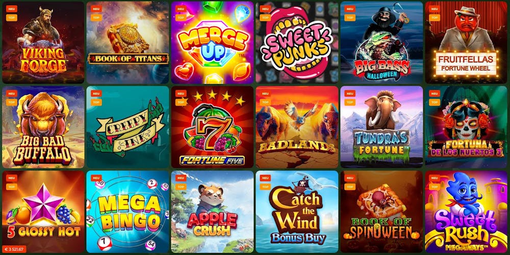 CrocoSlots Casino Spielauswahl