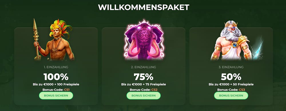 Crocoslots Casino Willkommensbonus