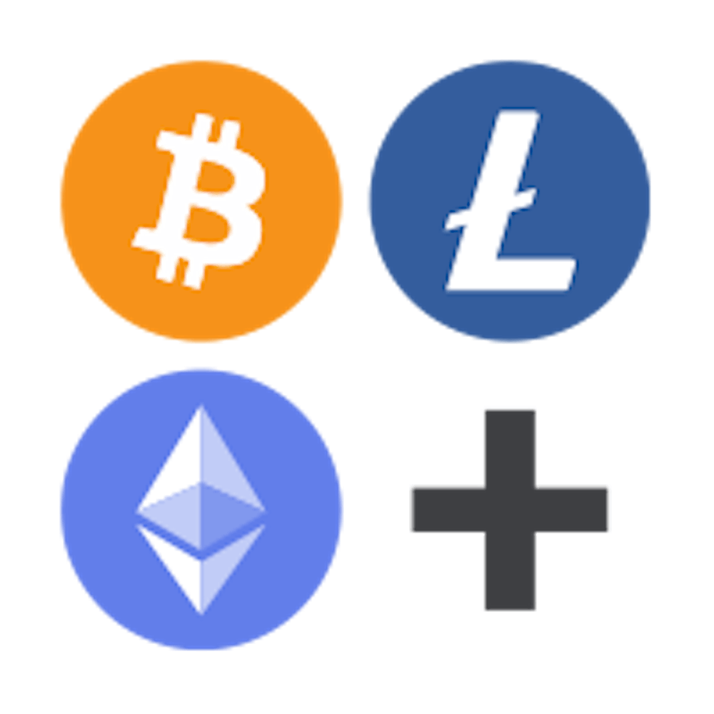 Krypto Casino Logo mit Bitcoin und mehr