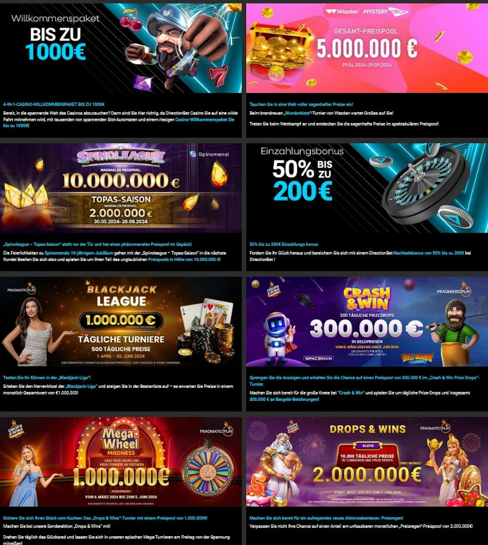 DirectionBet Casino Bonusangebote