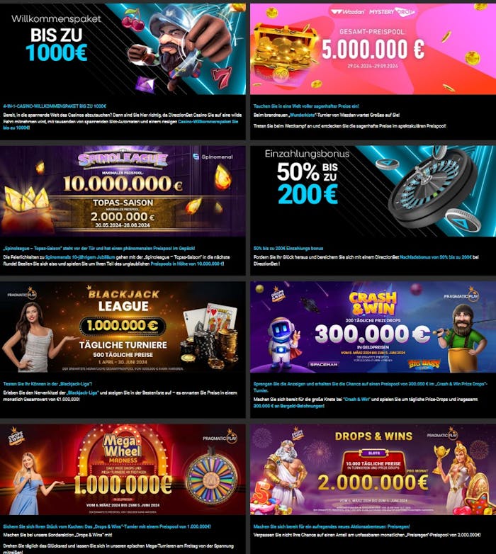 DirectionBet Casino Bonusangebote