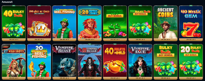 Spiellobby im EGT Slots Casino