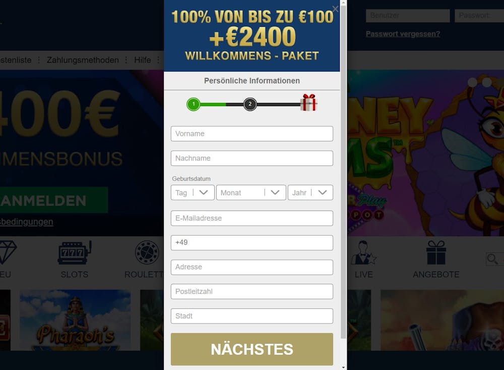 Europa Casino Kontoeröffnung