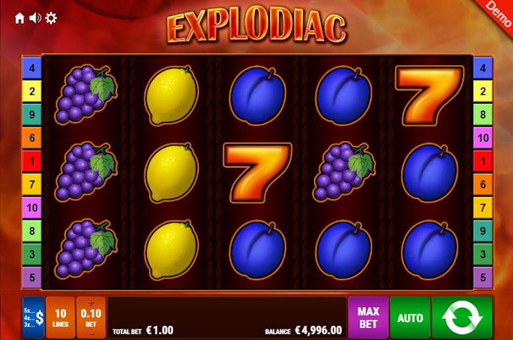 Explodiac &#8211; Kostenlose Demo Version &#038; Bewertung des Slots logo