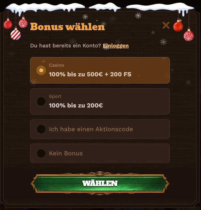Die Registrierungsmaske bei Fat Pirate Casino