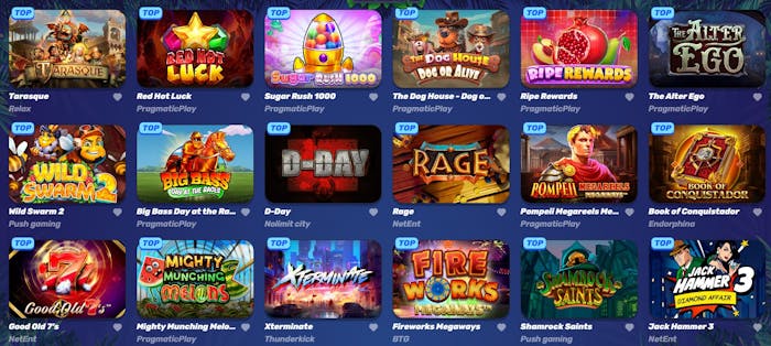 GambleZen Spielauswahl