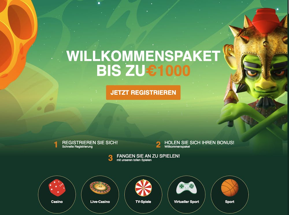 Gomblingo Casino Hauptseite