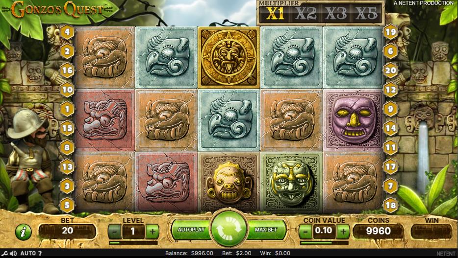 Gonzos Quest Slot – Gewinnlinien, Symbole, RTP & Demo logo