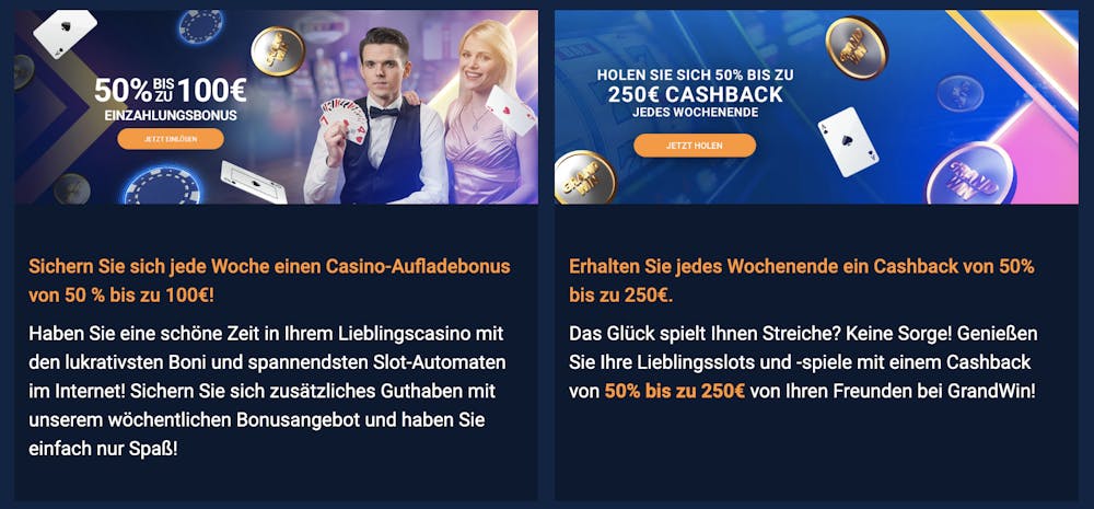 Grandwin Casino Bonusangebote