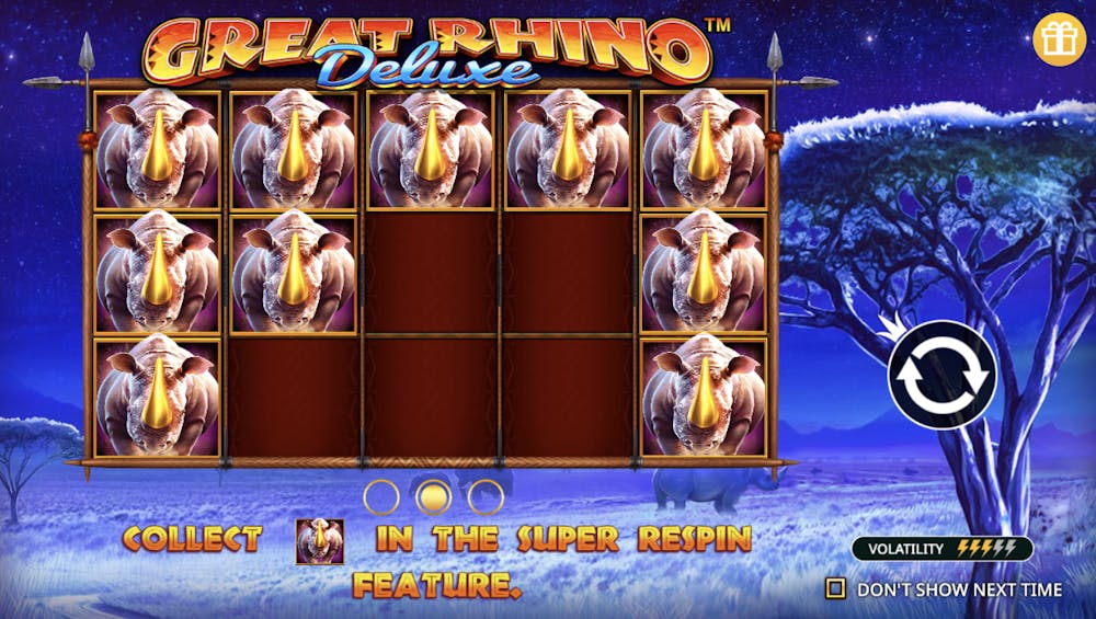 Great Rhino Deluxe Jackpot Slot