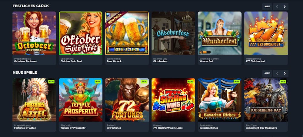 GSlot Casino Spielangebot