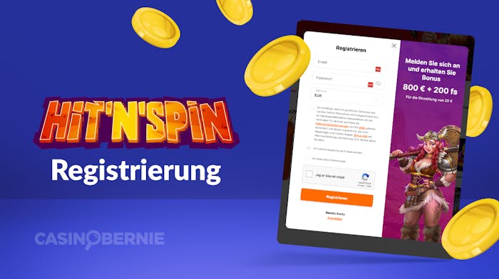 Hit n Spin Casino Registrierung: Konto eröffnen in wenigen Schritten
