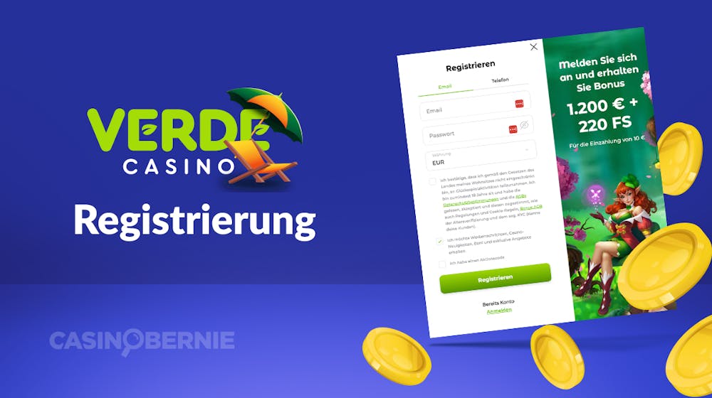 Verde Casino Registrierung: Wie eröffnen Sie ein Konto im Verde Casino?