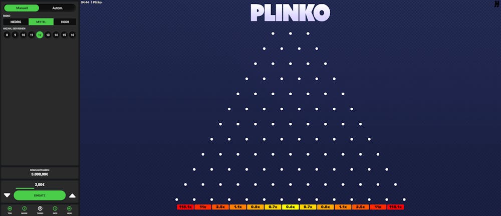 Plinko von Hacksaw Gsming