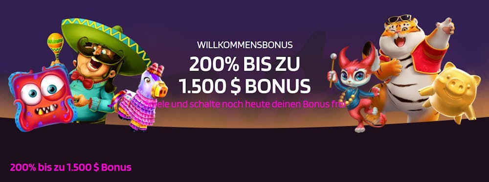 Der Willkommensbonus von Happyslots Casino von 200% bis zu 1500€