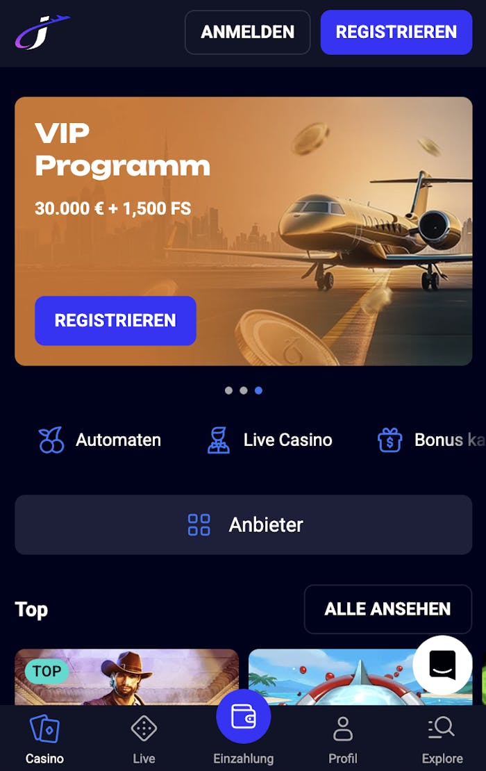 Beispiel für Plattformdesign in Hollycorn N.V. Casinos