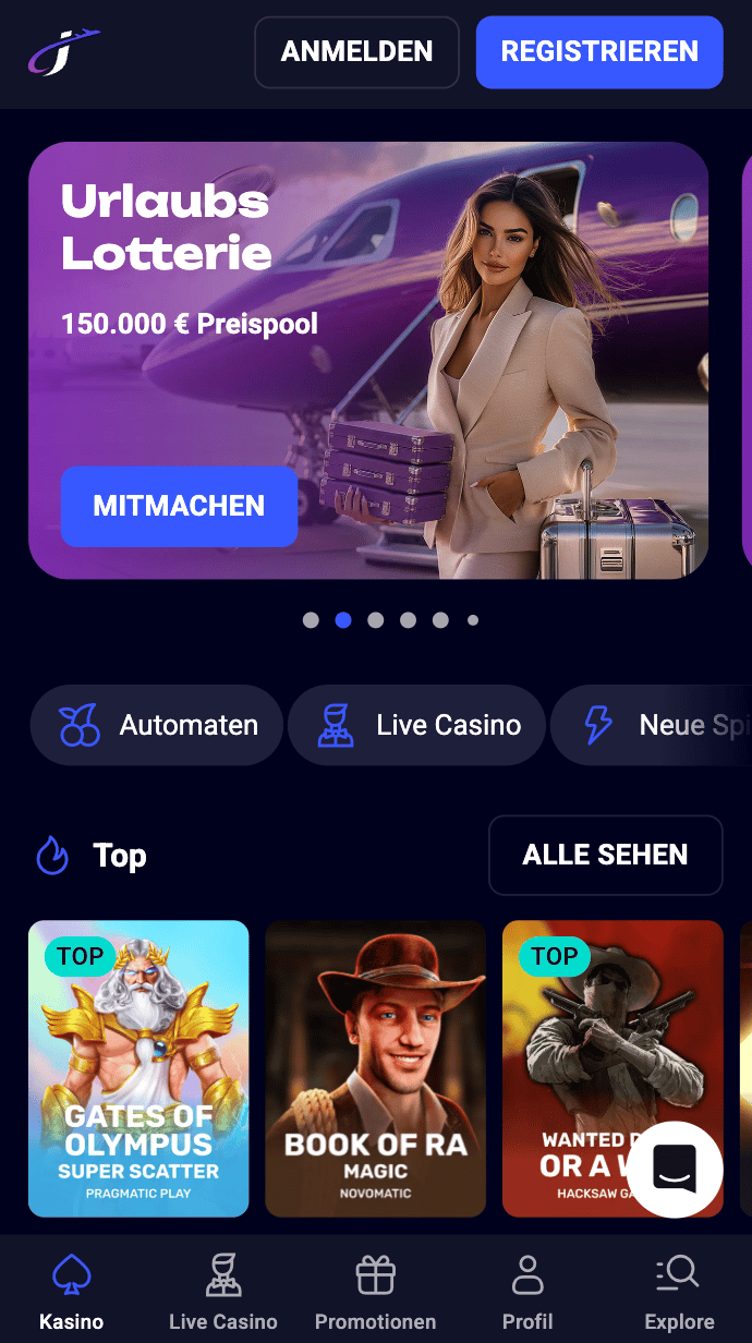 Startseite im Hollycorn N.V. Casino Jet4Bet