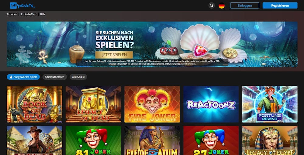 Hopa Casino Startseite