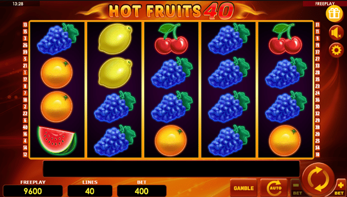Hot Fruits 40 Slot Screenshot.