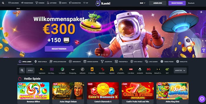 iLucki Casino Hauptseite