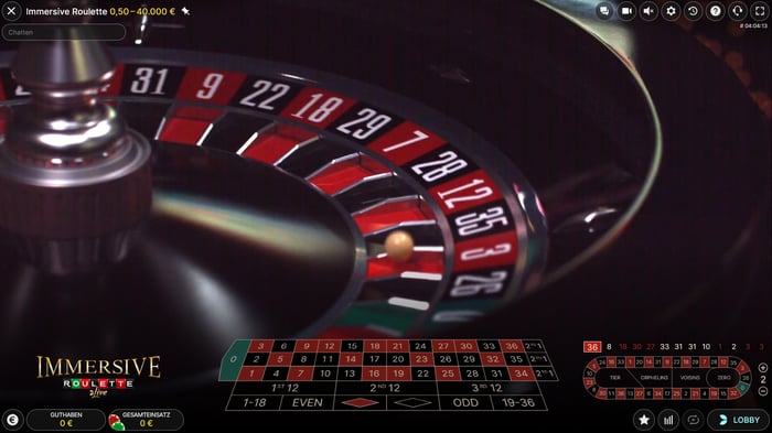 Immersive Roulette von Evolution Gaming