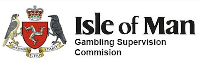 Das Logo der Gambling Commission der Insel Isle of Man