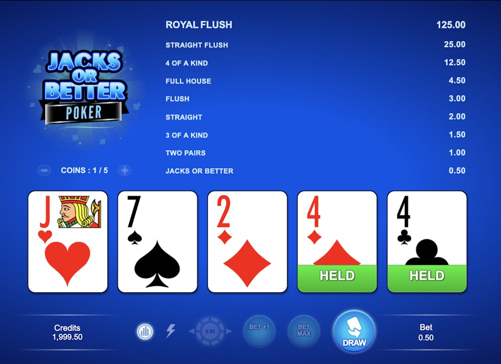 Demoversion im Jacks or Better Casino