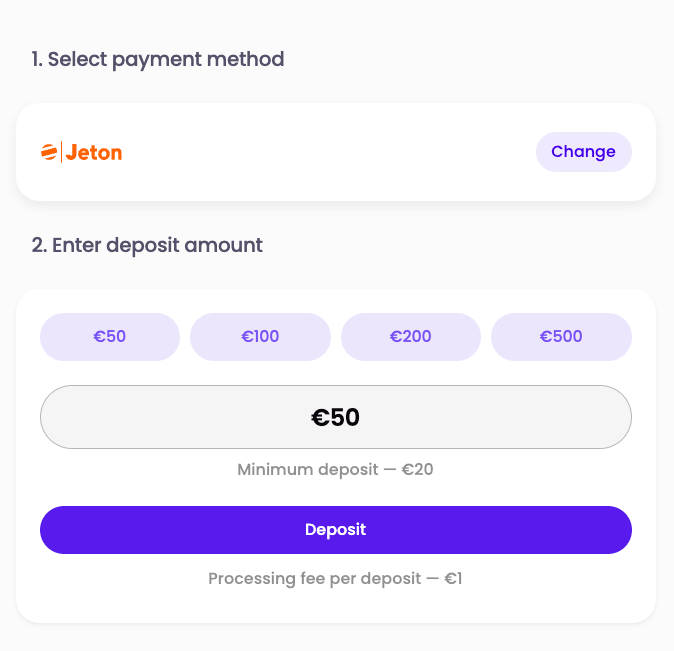 Einzahlung im Trickz Jeton Casino