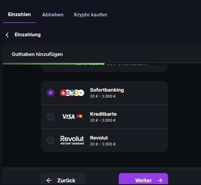 Einzahlungsmethoden im CoinCasino