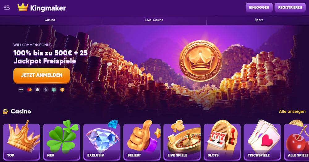 Kingmaker Casino Startseite