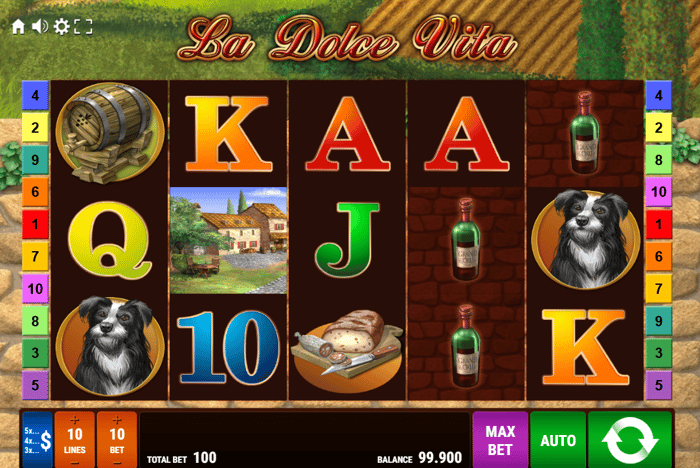 La Dolce Vita Screenshot für das Gamomat Online Casino.