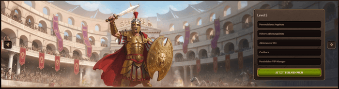 Level 5 im Lanista Casino VIP Programm