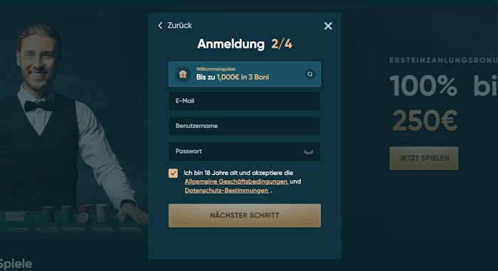 Legendplay Casino Registrierung