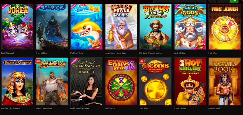 Übersicht über Slots bei Legiano Caisno