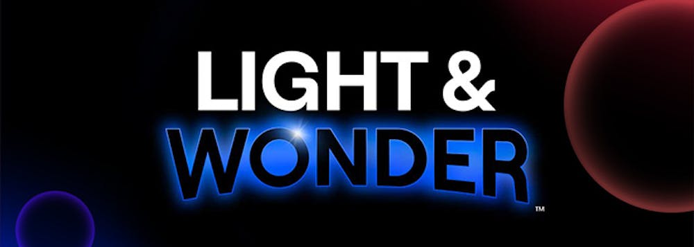 Light and Wonder Logo vor schwarzem Hintergrund