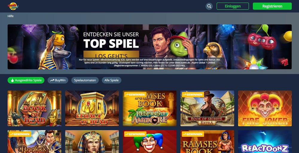 Luckland Casino Hauptseite