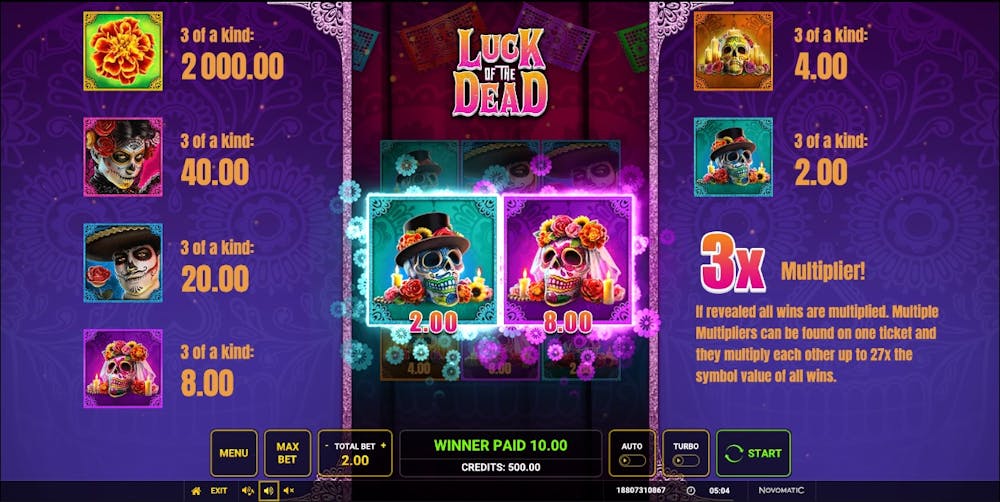 Luck of the Dead Scratchcard