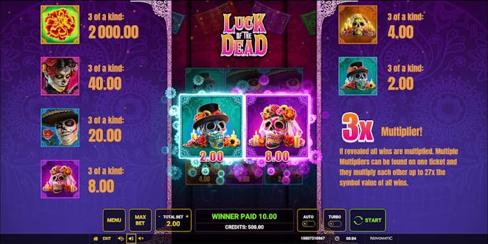 Luck of the Dead Scratchcard