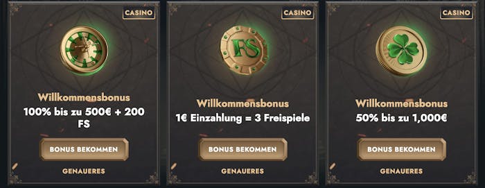 Lucky Heroes Casino Willkommensbonus