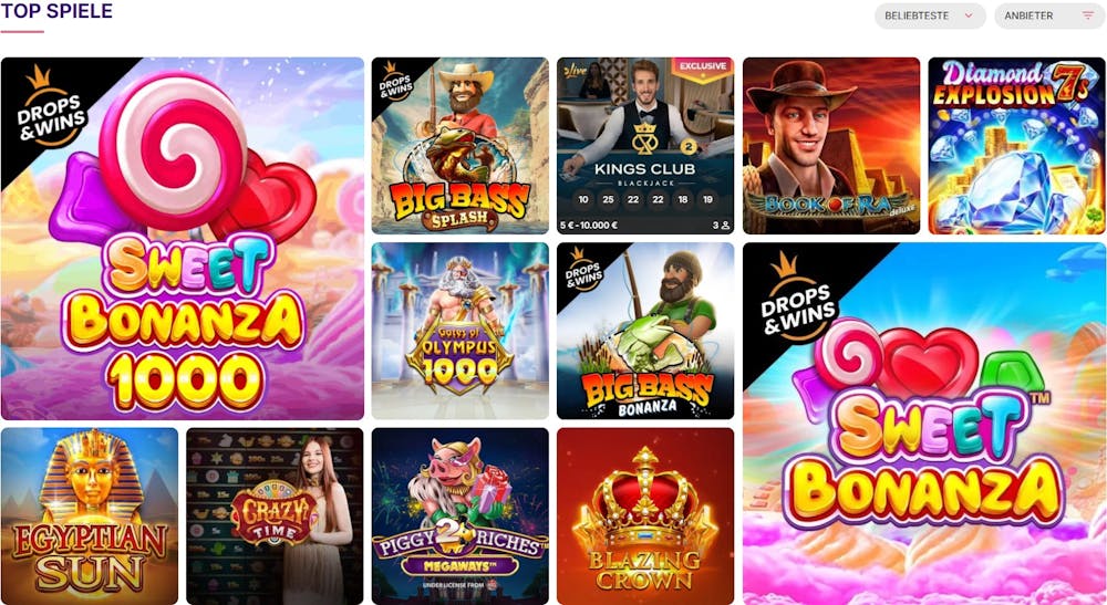 Eine Übersicht über die verschiedenen Slot Spiele bei Lucky Koala Casino