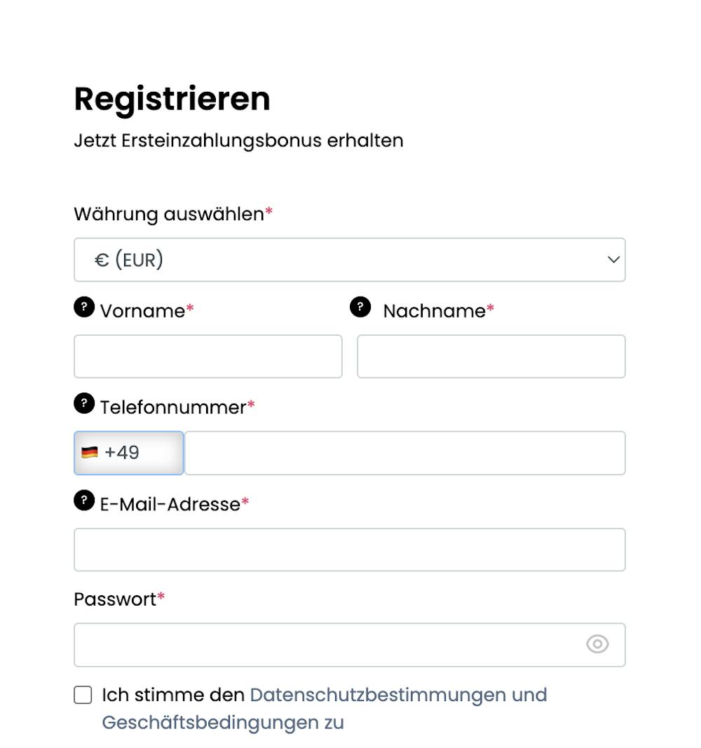 MagicWin Casino Registrierung