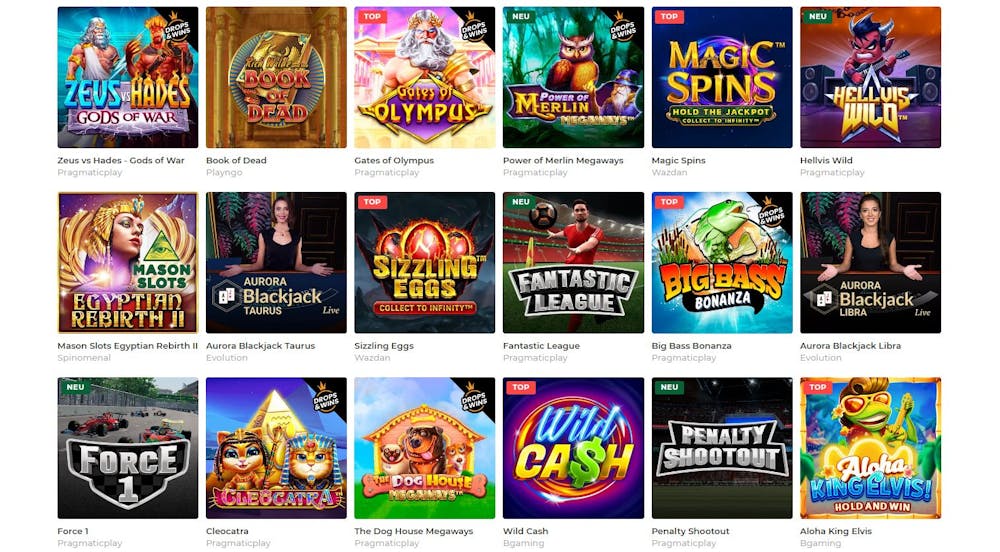 Mason Slots Casino Spiele