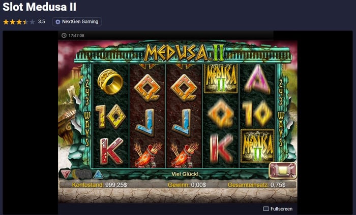 Medusa 2 Slot im NextGen Casino