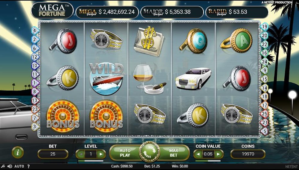 Aufbau beim Mega Fortune Slot