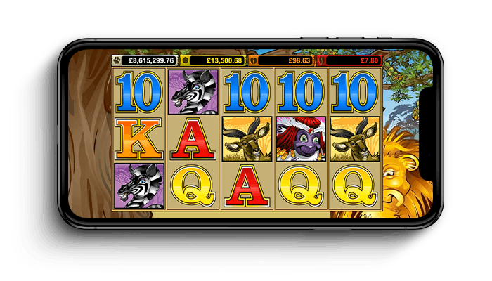 Mega Moolah mobile Ansicht