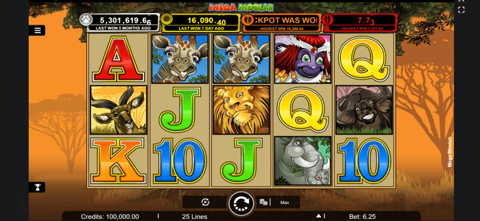 Mega Moolah Jackpot Microgaming Slot