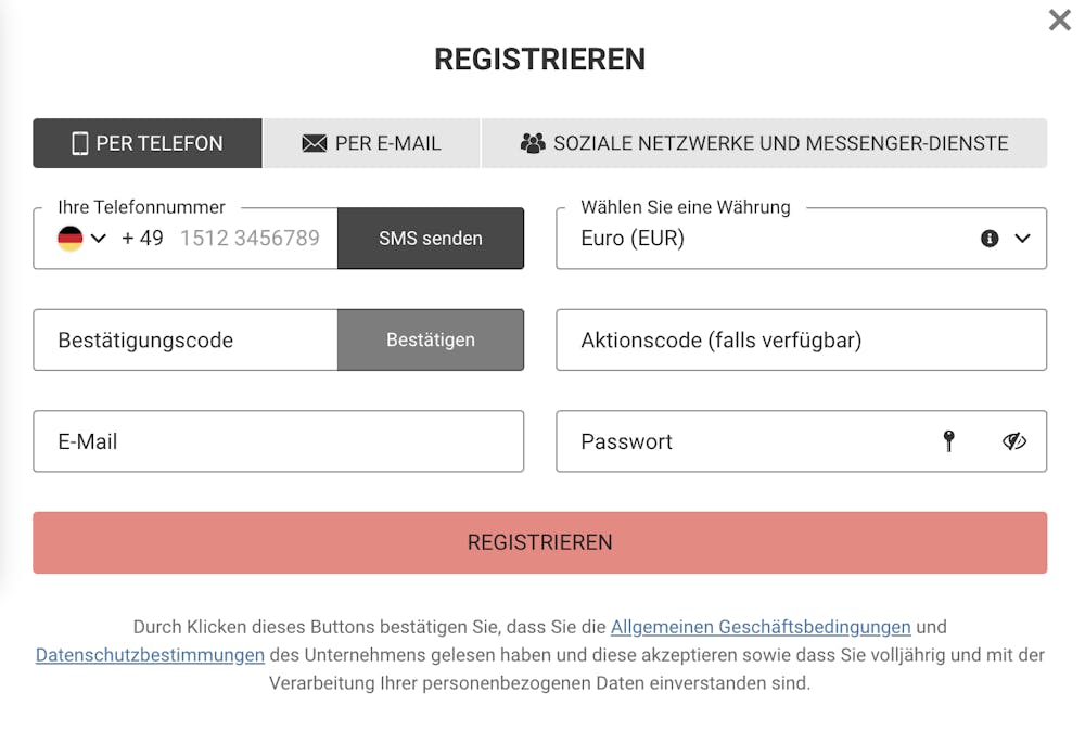 Megapari Casino Registrierung 